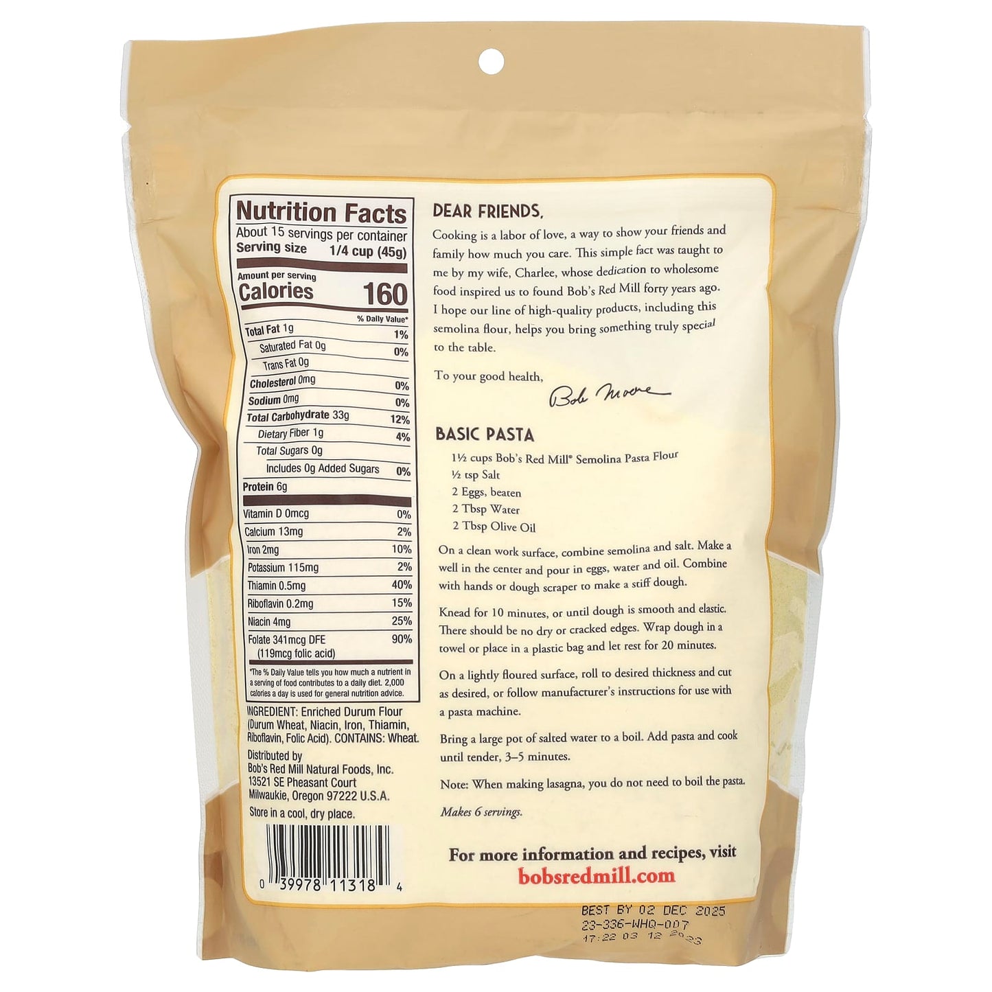 Authentic Italian-Style Semolina Flour for Homemade Pasta - Image 2