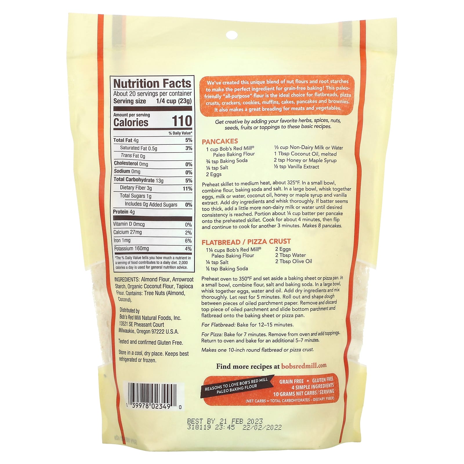 Paleo Baking Flour - Grain Free, Gluten Free, 16 oz - Image 2