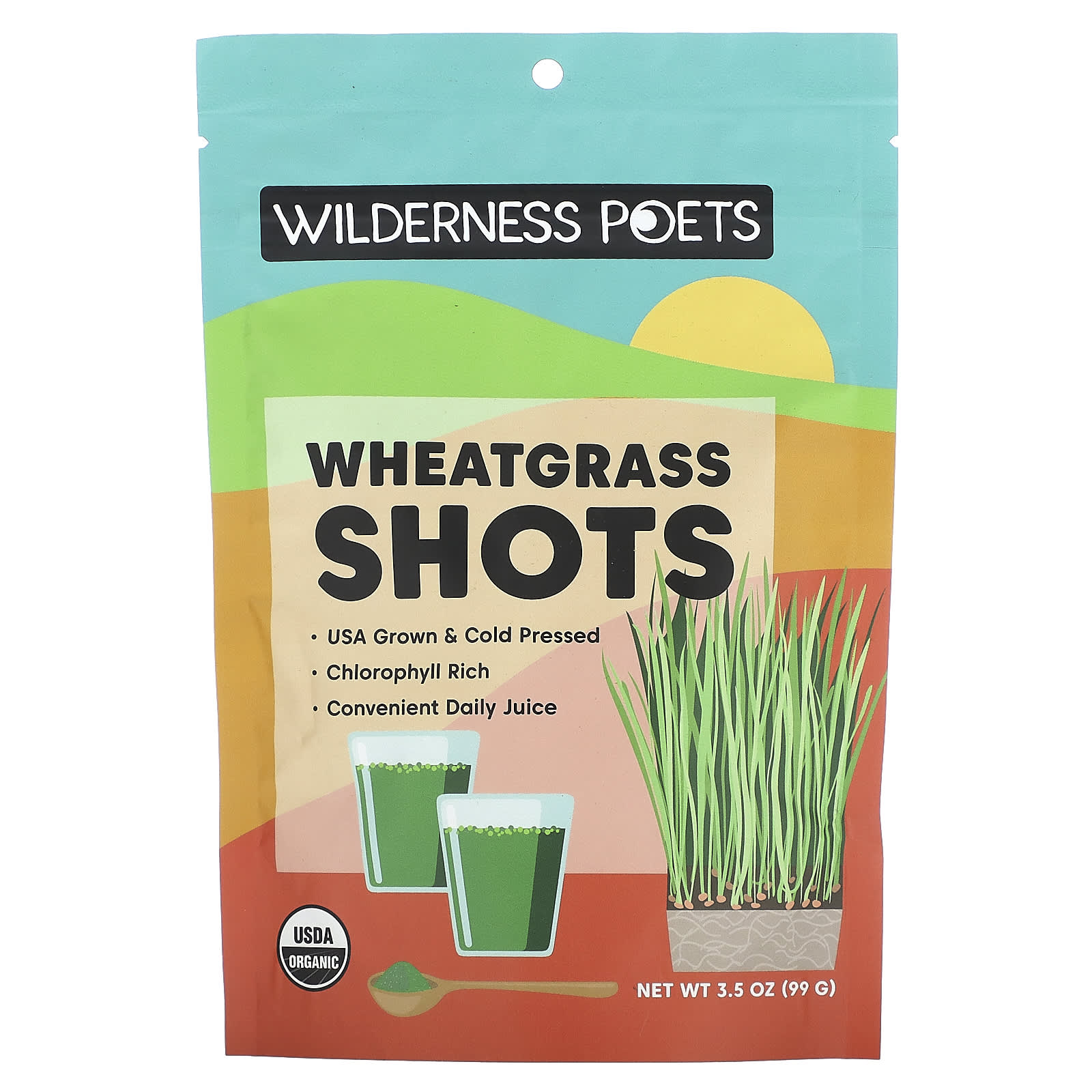 Wilderness Poets, Organic Wheatgrass Shots, 3.5 oz (99 g) - Image 1