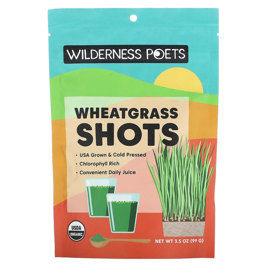Wilderness Poets, Organic Wheatgrass Shots, 3.5 oz (99 g) - Image 1
