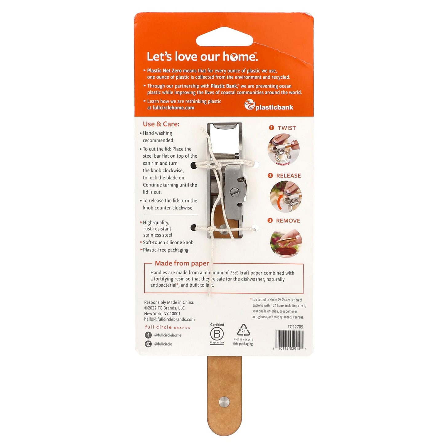 Full Circle Smooth Operator Can Opener with Bottle Opener and Eco-Friendly Design - Image 2