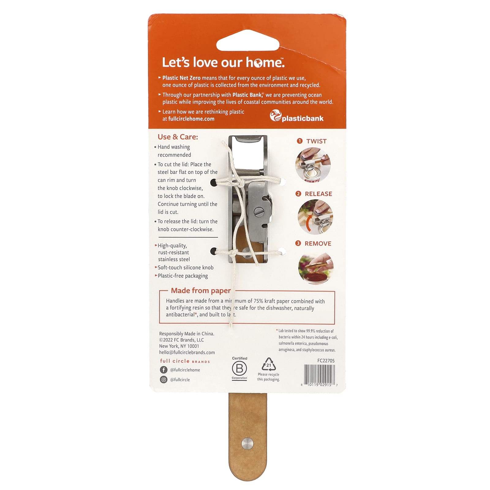 Full Circle Smooth Operator Can Opener with Bottle Opener and Eco-Friendly Design - Image 2