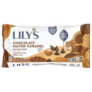 Lily's Sweets Chocolate Salted Caramel Baking Chips, Low Sugar, Gluten-Free, 9 o