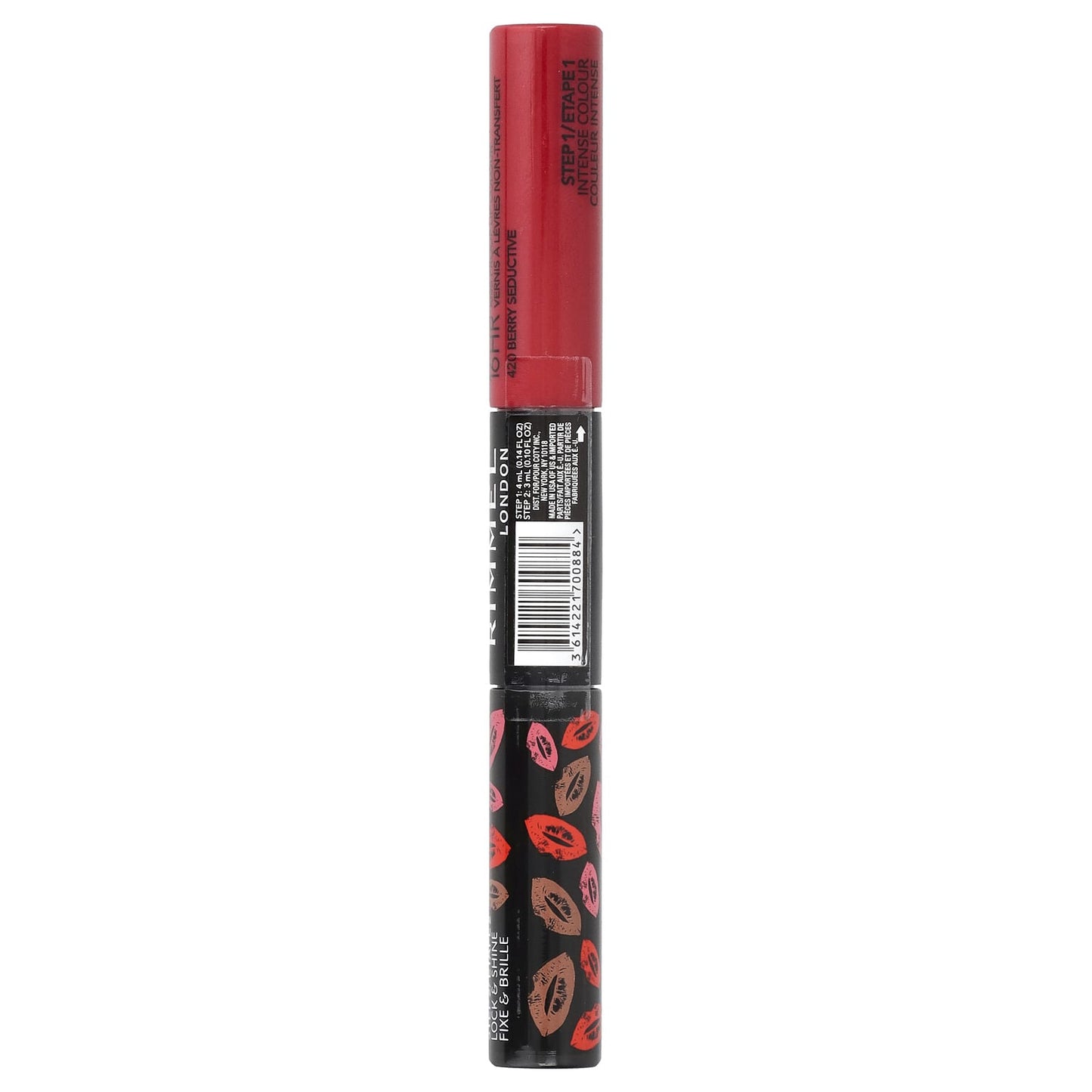 Rimmel London, Provocalips, 16HR Kiss Proof Lip Color, 420 Berry Seductive, 0.14 fl oz (4 ml) / 0.1 fl oz (3 ml) - Image 2