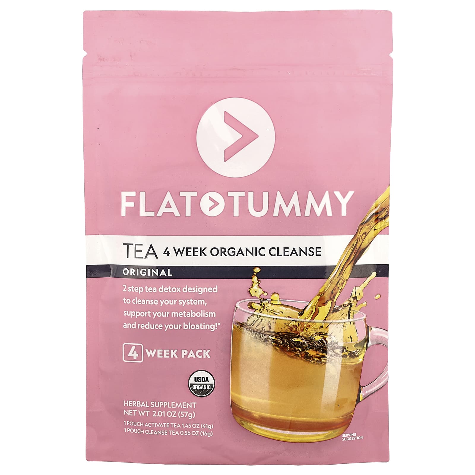 Flat Tummy 4-Week Organic Tea Cleanse for Weight Loss, USDA Certified - Image 1