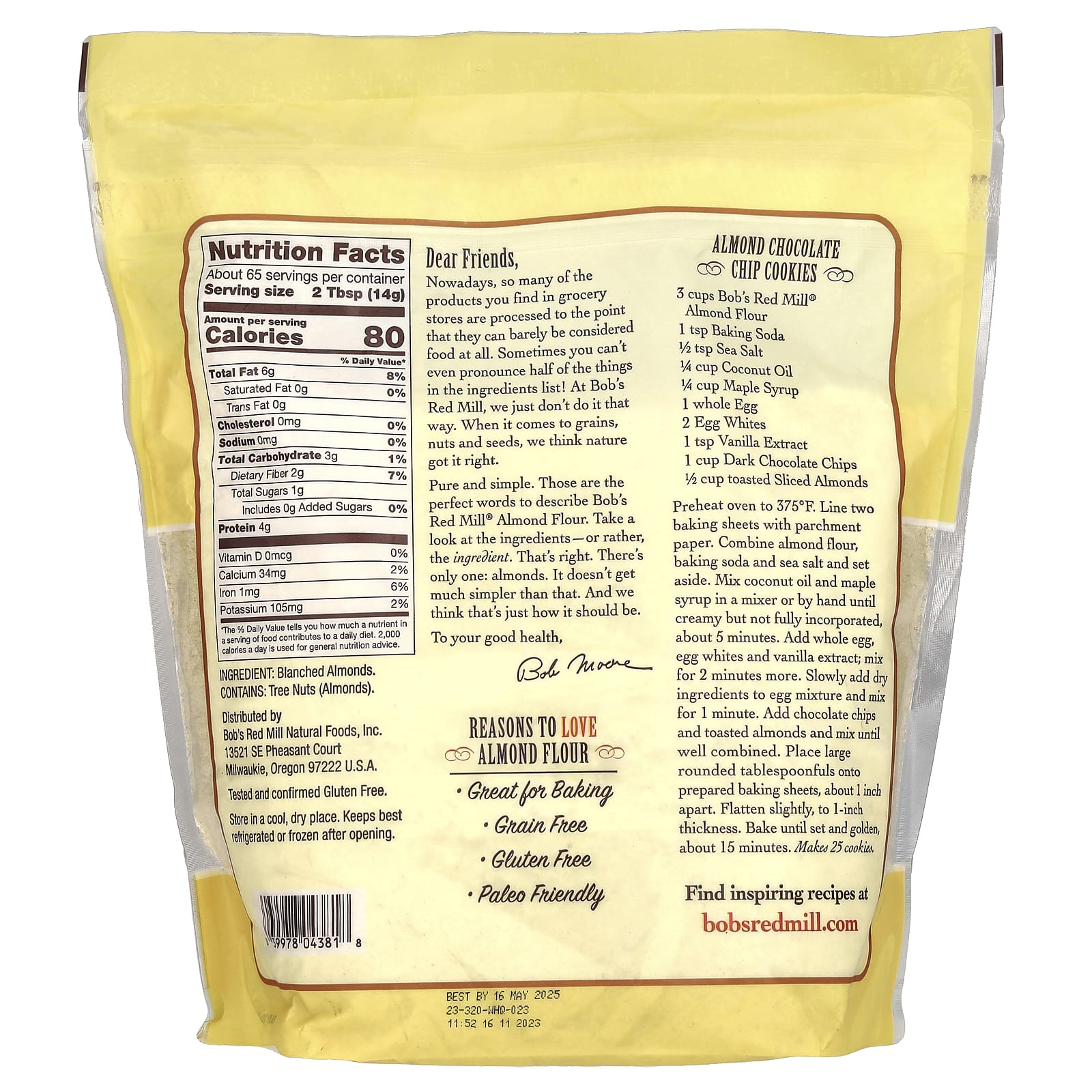 Gluten-Free Almond Flour by Bob's Red Mill - Paleo Friendly & Non-GMO - Image 2