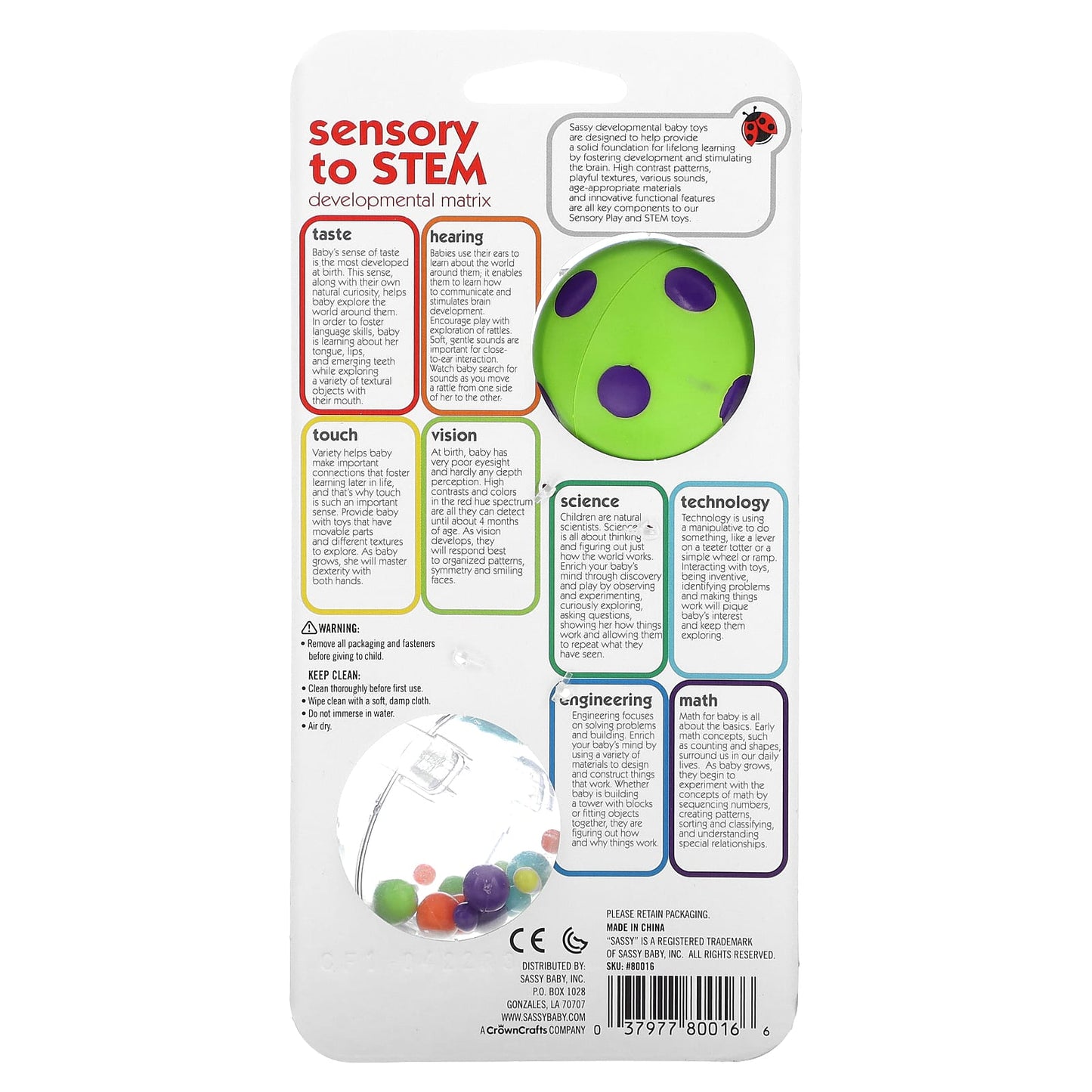 Sassy, Inspire The Senses, Spin Shine Rattle, 0+ Months, 1 Count - Image 2