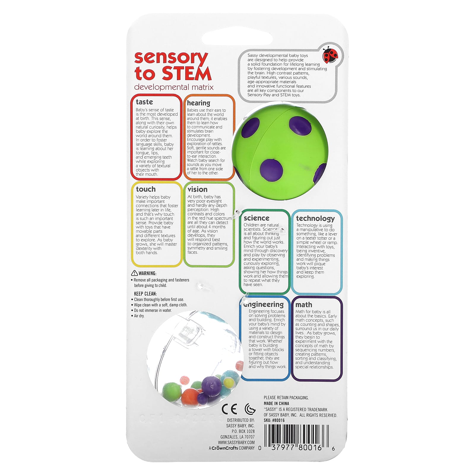 Sassy, Inspire The Senses, Spin Shine Rattle, 0+ Months, 1 Count - Image 2