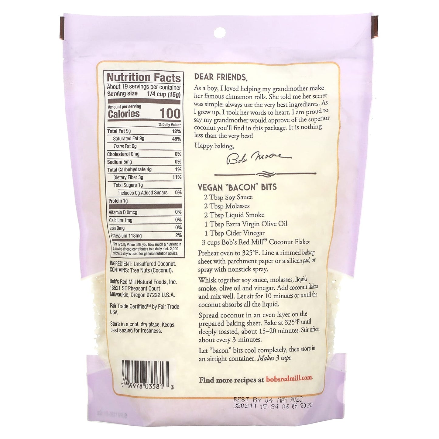 Coconut Flakes by Bob's Red Mill - Unsweetened, Unsulfured, 10 oz - Image 2
