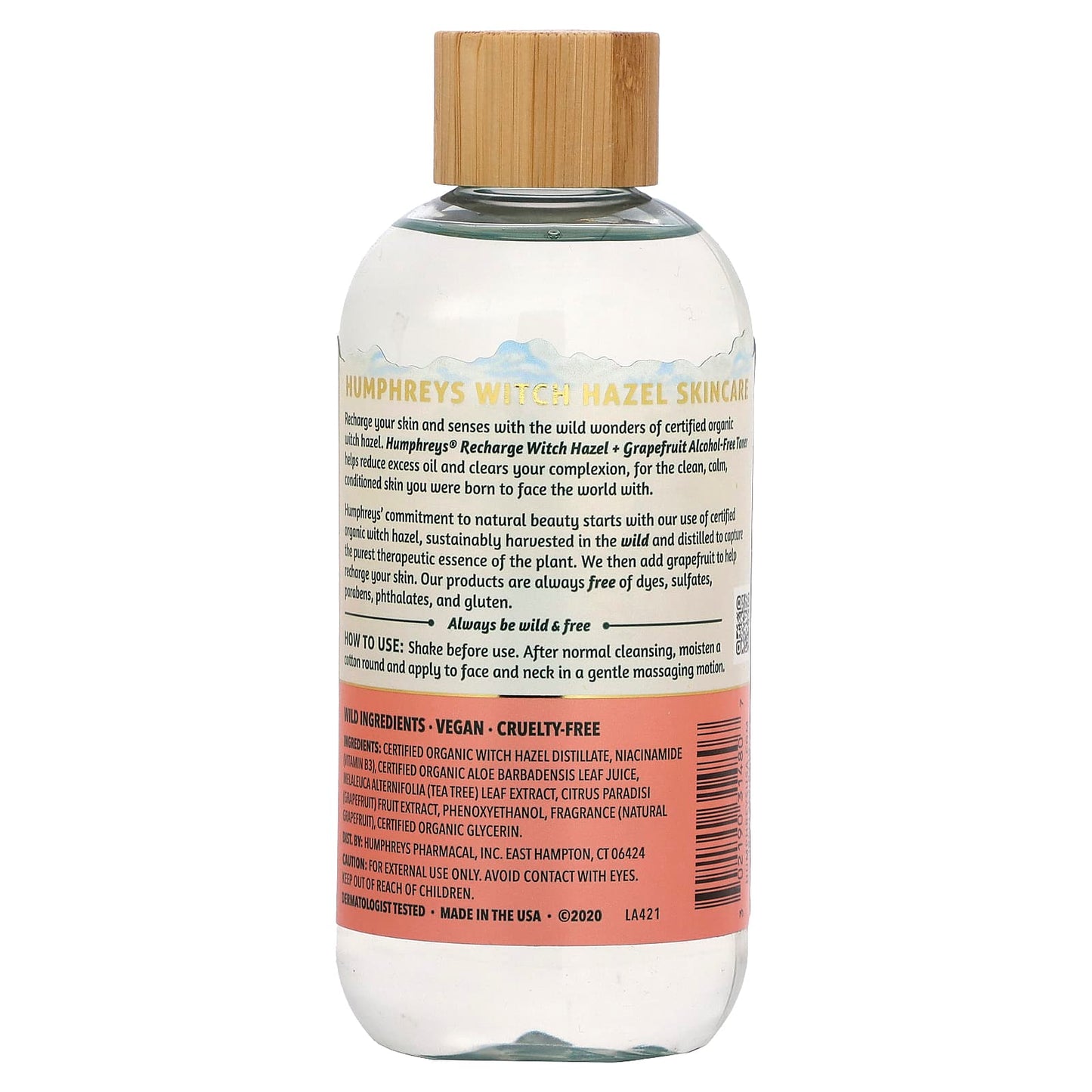 Wild Recharge Witch Hazel Toner with Grapefruit, 8 fl oz (236 ml) - Image 2
