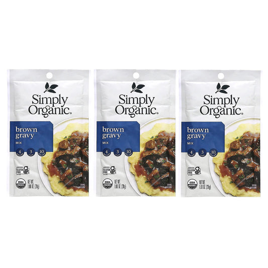 Simply Organic, Brown Gravy Mix, 3 Pack, 1 oz (28 g) Each - Image 1