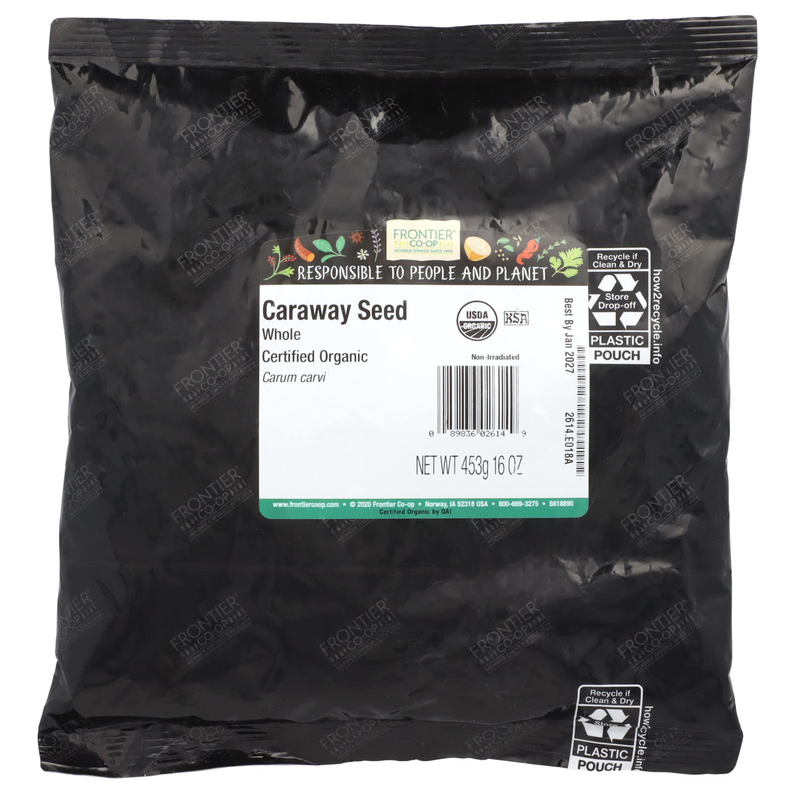 Frontier Co-op Organic Caraway Seeds 16 oz (453g) - Whole, Non-Irradiated - Image 2