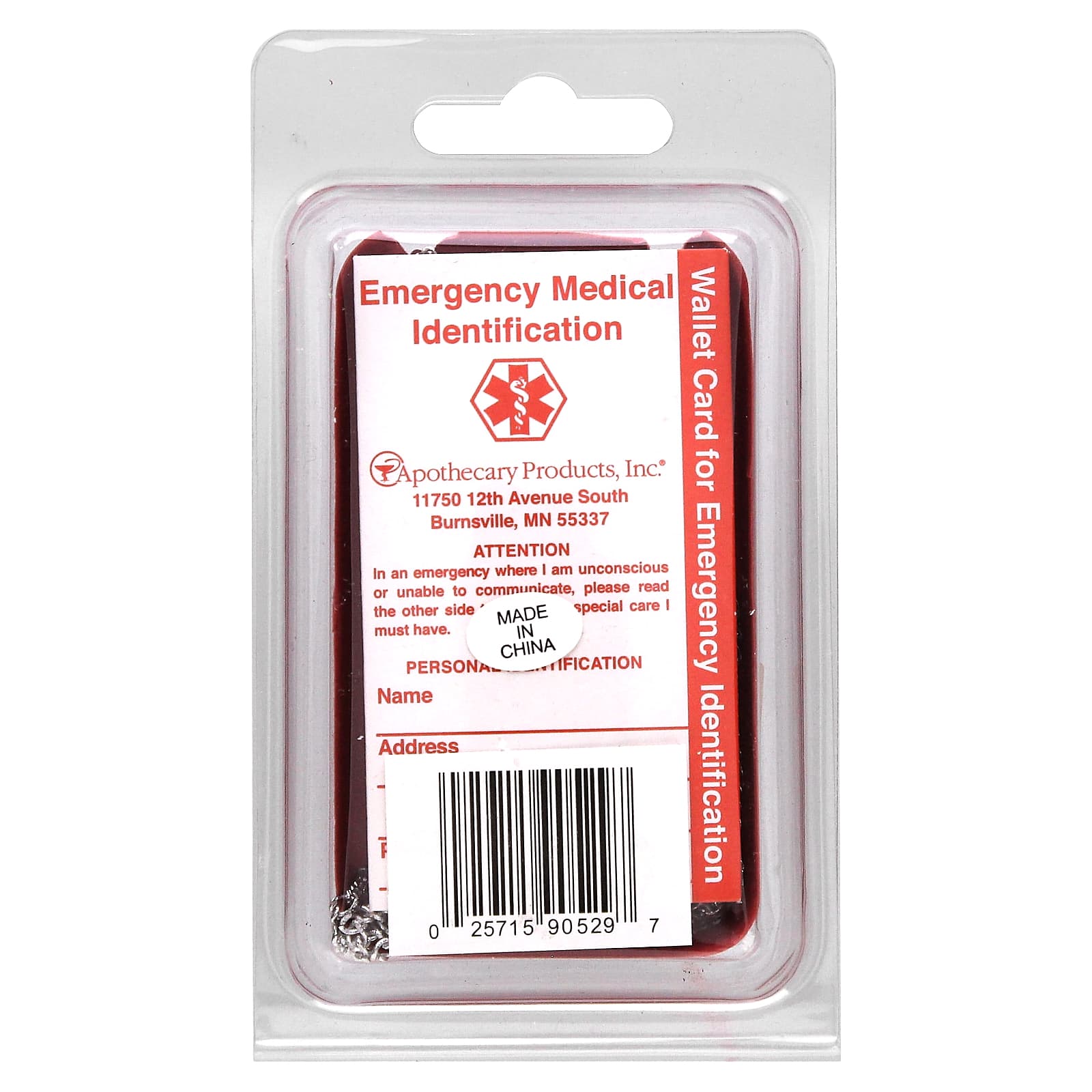 Emergency ID Necklace & Wallet Card - Personal Medical Alert - Image 2