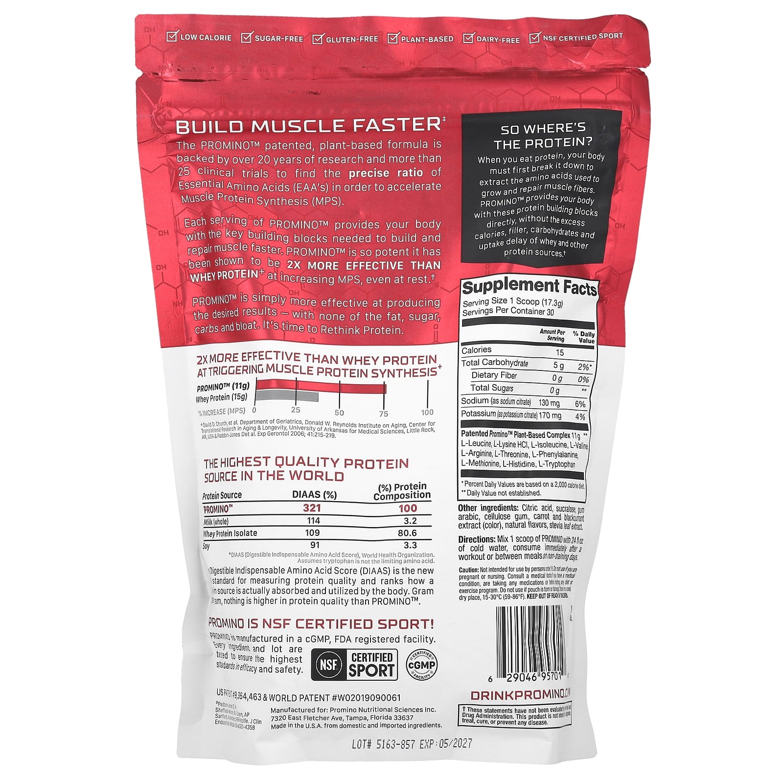 Promino, Rethink Protein™, Raspberry, 18.3 oz (519 g) - Image 2