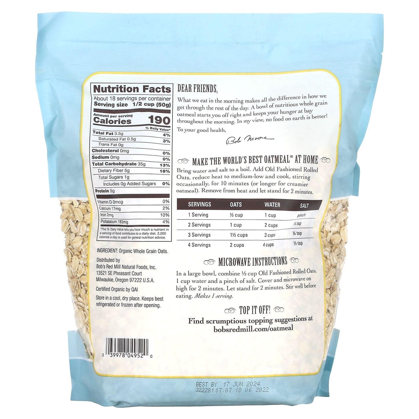 Organic Old Fashioned Rolled Oats for a Satisfying Breakfast - Image 2