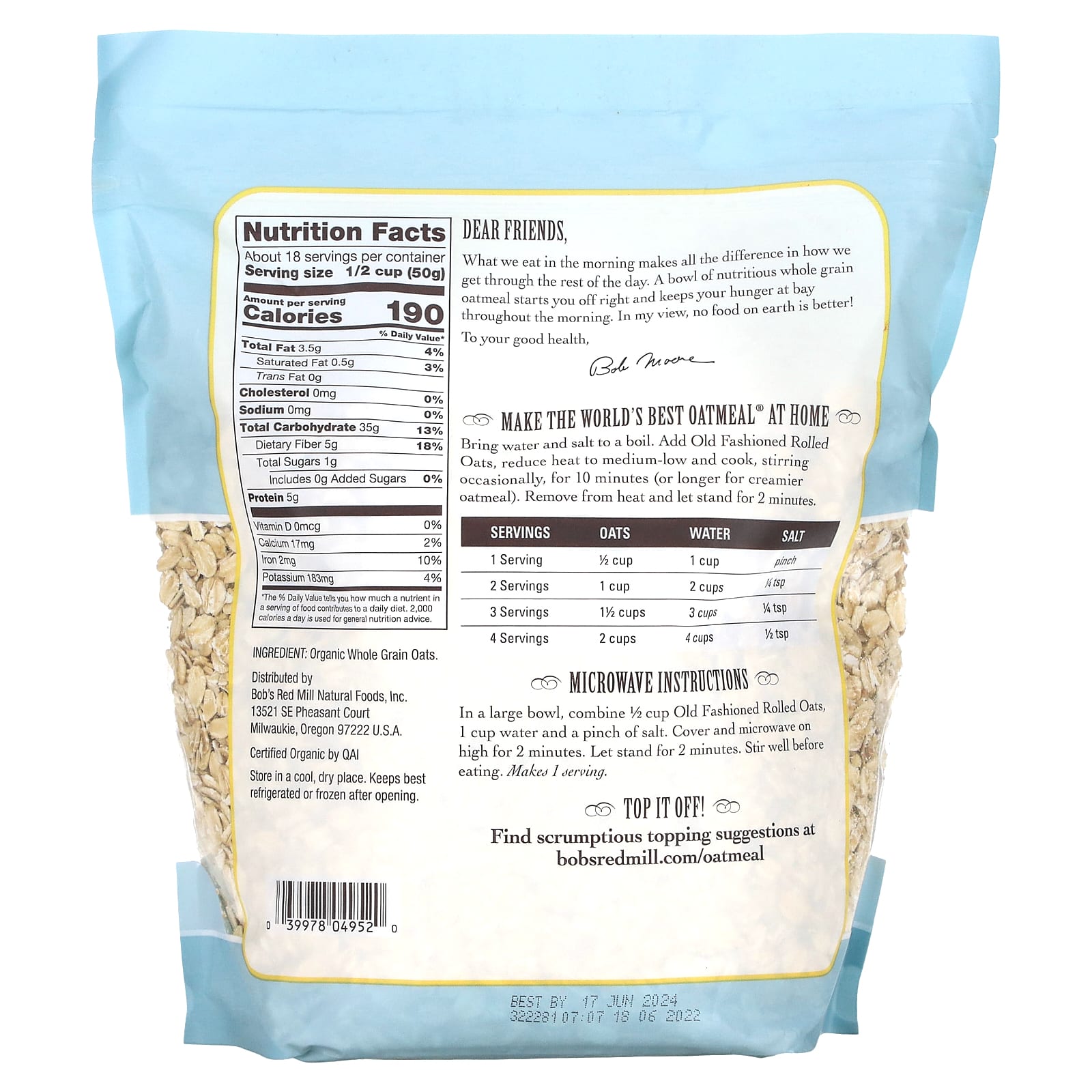 Organic Old Fashioned Rolled Oats for a Satisfying Breakfast - Image 2