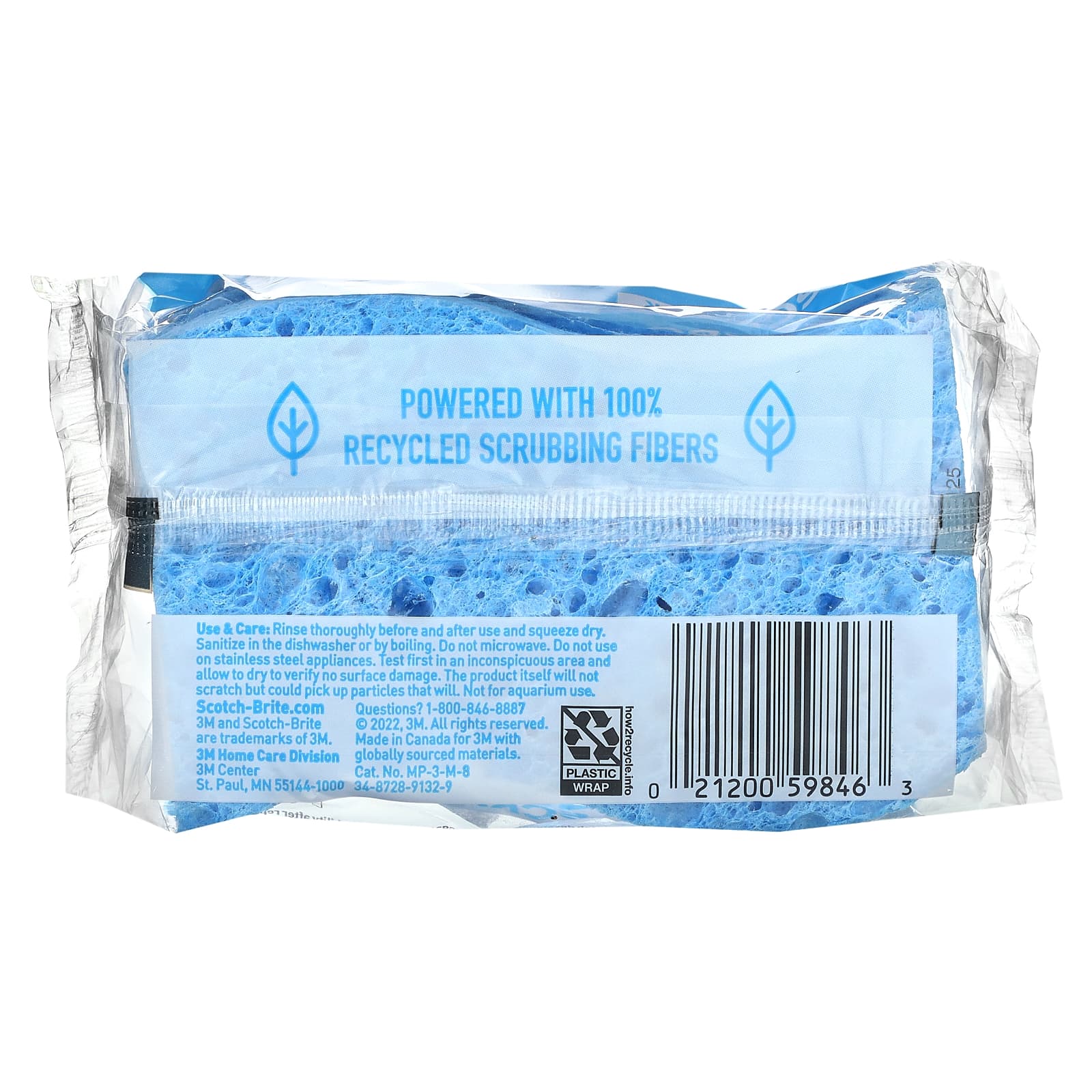 Scotch-Brite, Zero Scratch Scrub Sponges, 3 Sponges - Image 2