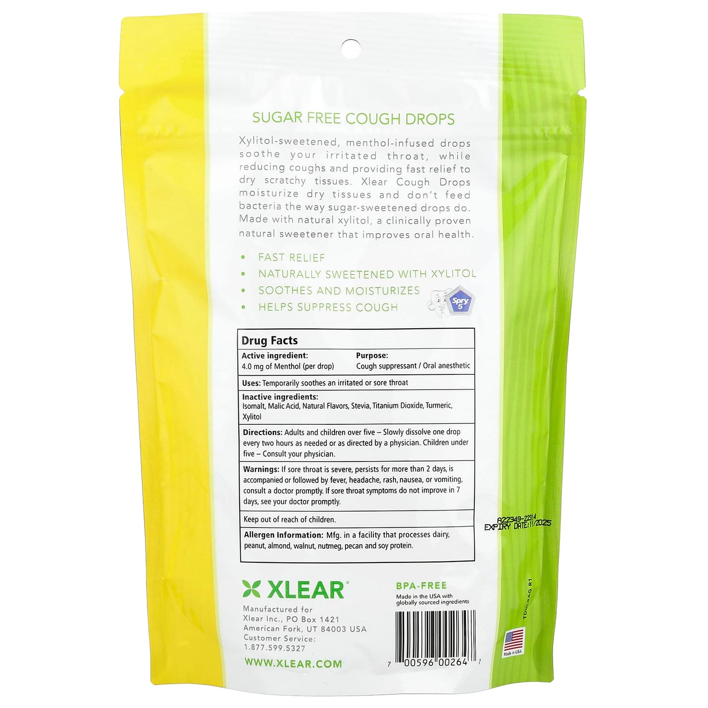 Xlear, Cough Drops with Xylitol, Honey Lemon, 30 Drops - Image 2