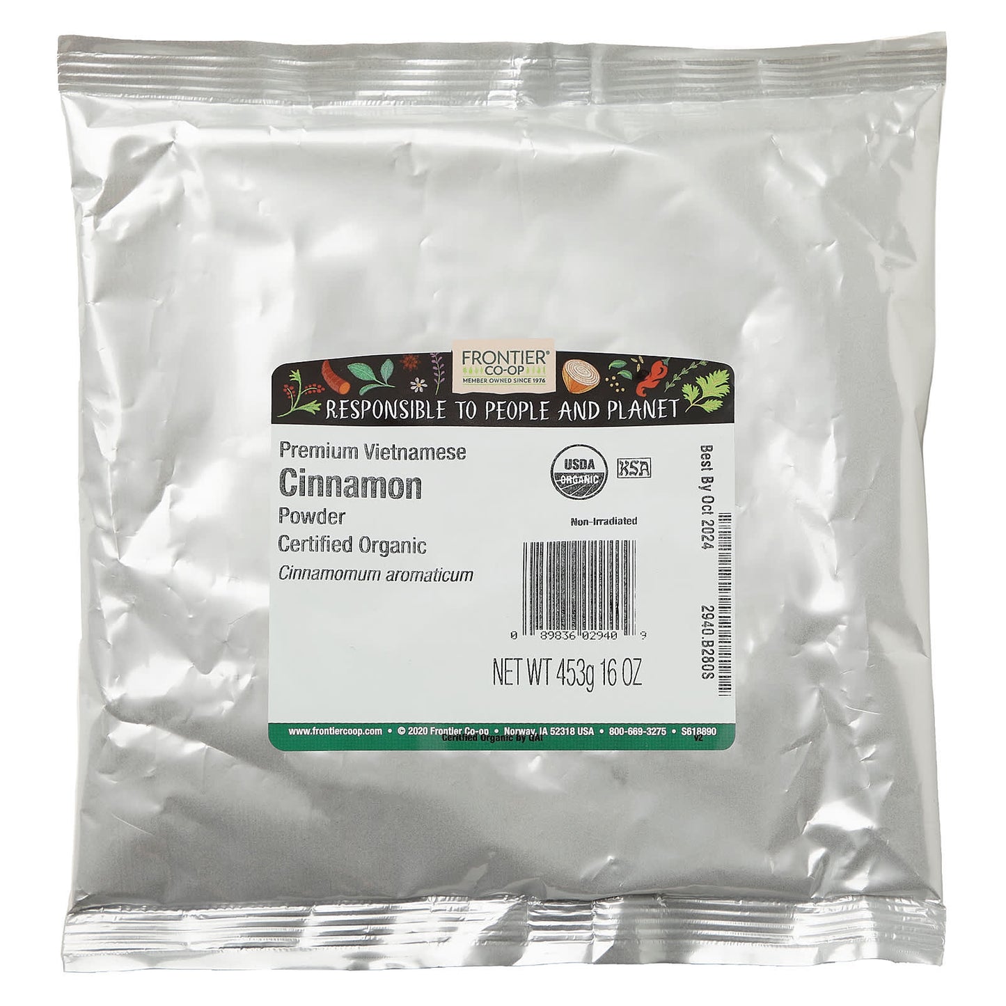 Organic Vietnamese Cinnamon Powder by Frontier Co-op - 16 oz (453g) - Image 2