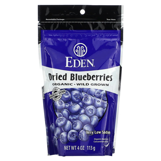 Wild Grown Organic Dried Blueberries by Eden Foods - Low Sodium & High Antioxidants - Image 1