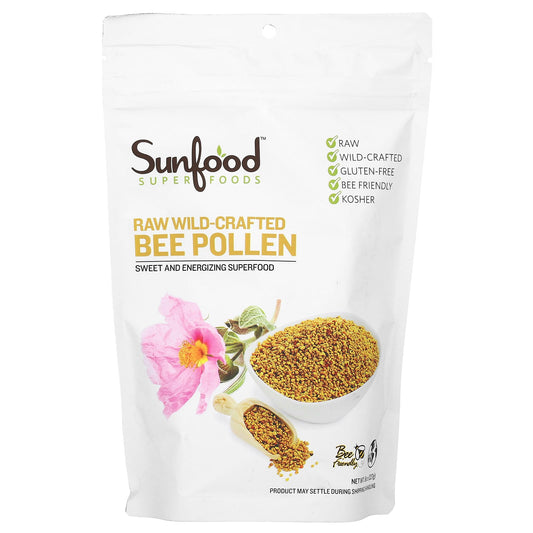 Sunfood, Raw Wild-Crafted Bee Pollen, 8 oz (227 g) - Image 1