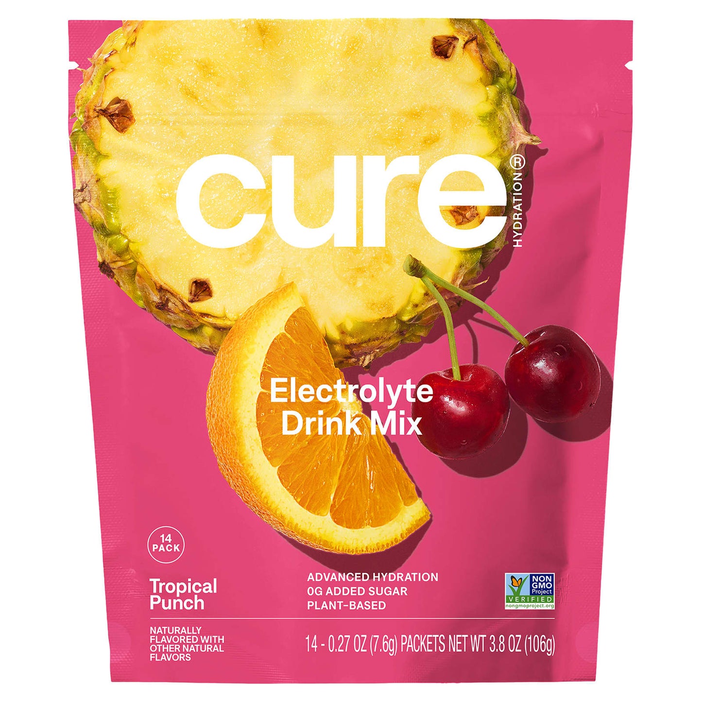 Tropical Punch Electrolyte Drink Mix by Cure Hydration - 14 Packets - Image 1