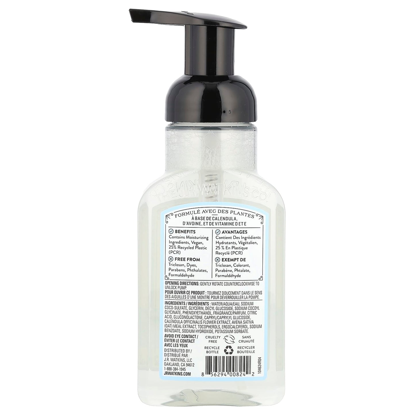 Vegan Ocean Breeze Foaming Hand Soap by J.R. Watkins 9 fl oz - Image 2