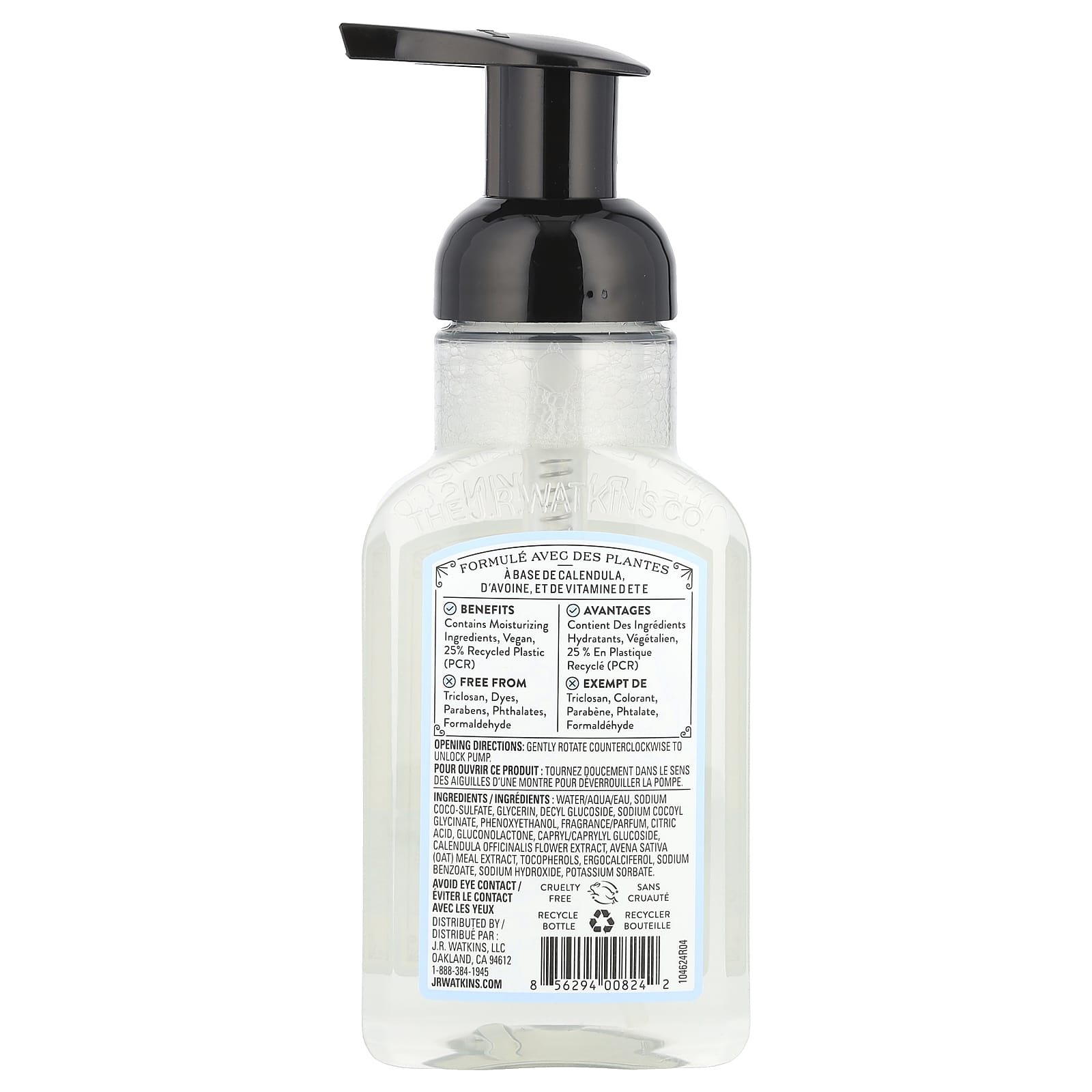 Vegan Ocean Breeze Foaming Hand Soap by J.R. Watkins 9 fl oz - Image 2