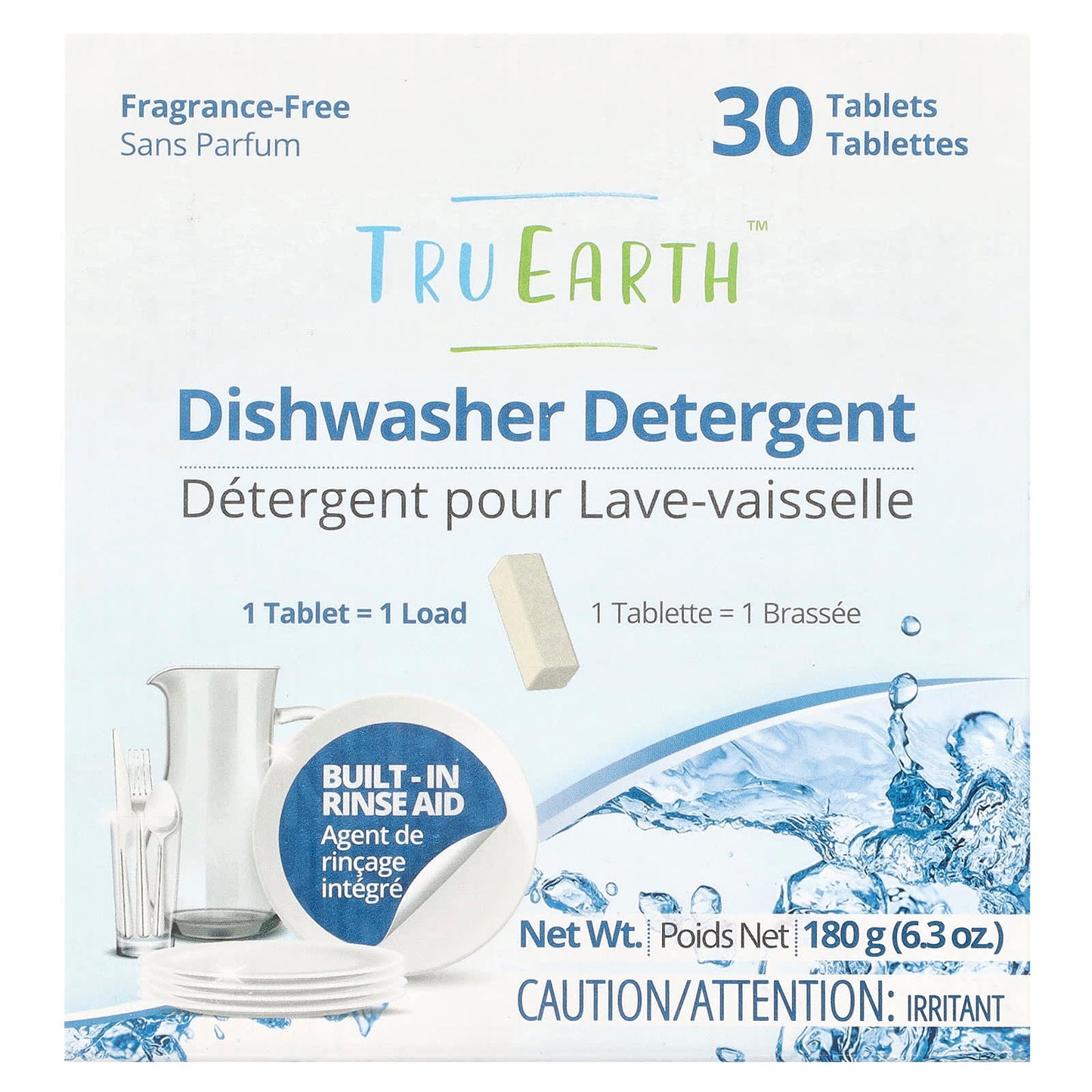 Tru Earth, Dishwasher Detergent, Fragrance-Free, 30 Tablets - Image 1