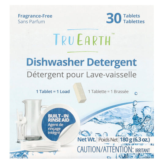 Tru Earth, Dishwasher Detergent, Fragrance-Free, 30 Tablets - Image 1