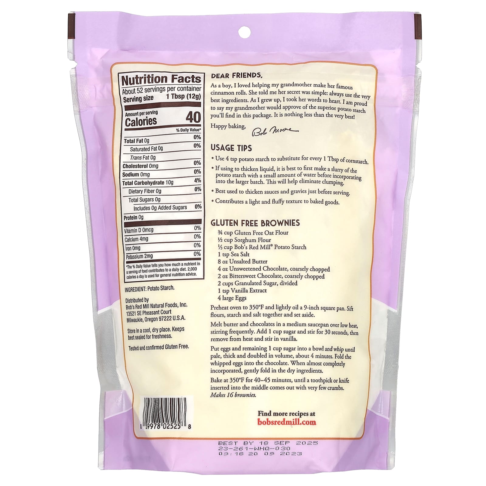 Gluten-Free Bob's Red Mill Potato Starch, 22 oz - Perfect for Baking and Thickeners - Image 2