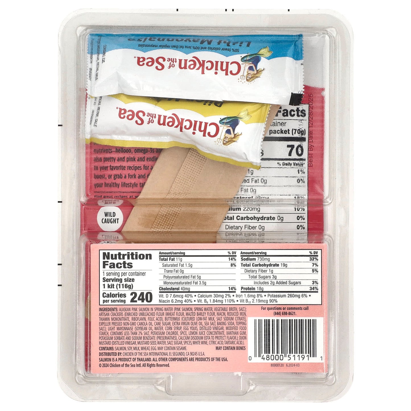 Alaska Seafood Pink Salmon Salad Kit - Convenient, Protein-Packed Snack - Image 2