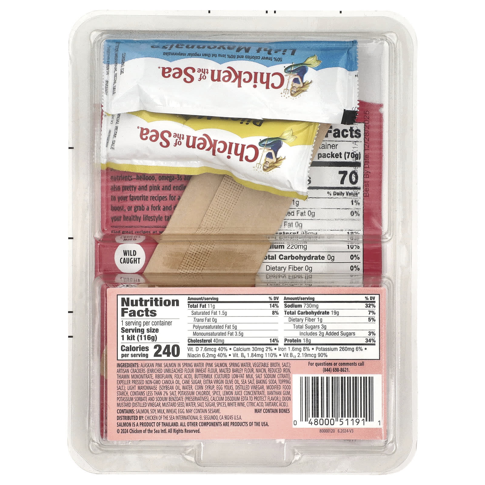 Alaska Seafood Pink Salmon Salad Kit - Convenient, Protein-Packed Snack - Image 2