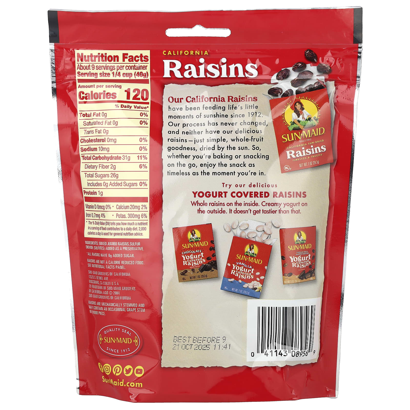 Sun-Maid, California Mixed Jumbo Raisins, 12 oz (340 g) - Image 2