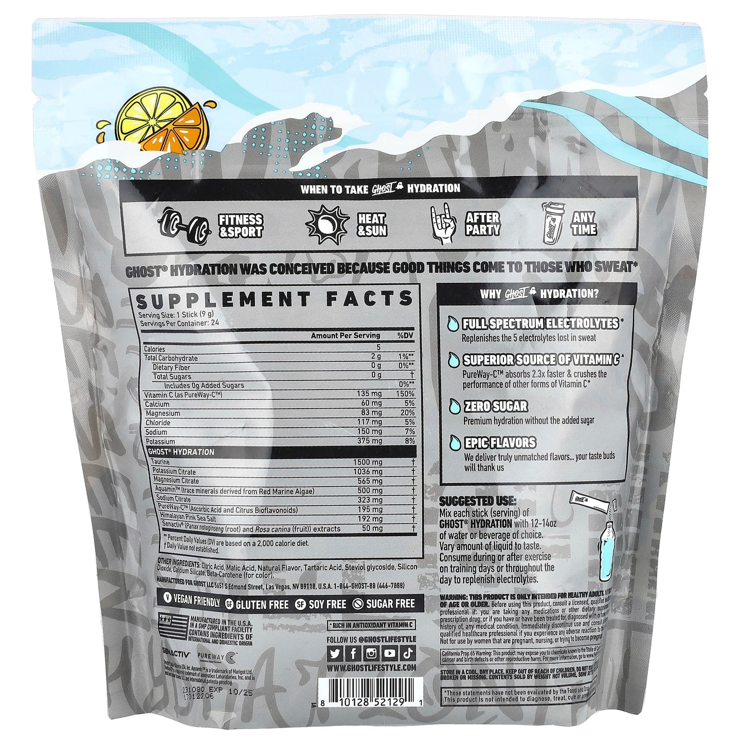 Ghost Hydration - Electrolyte Recovery Sticks, 24 Count - Image 2