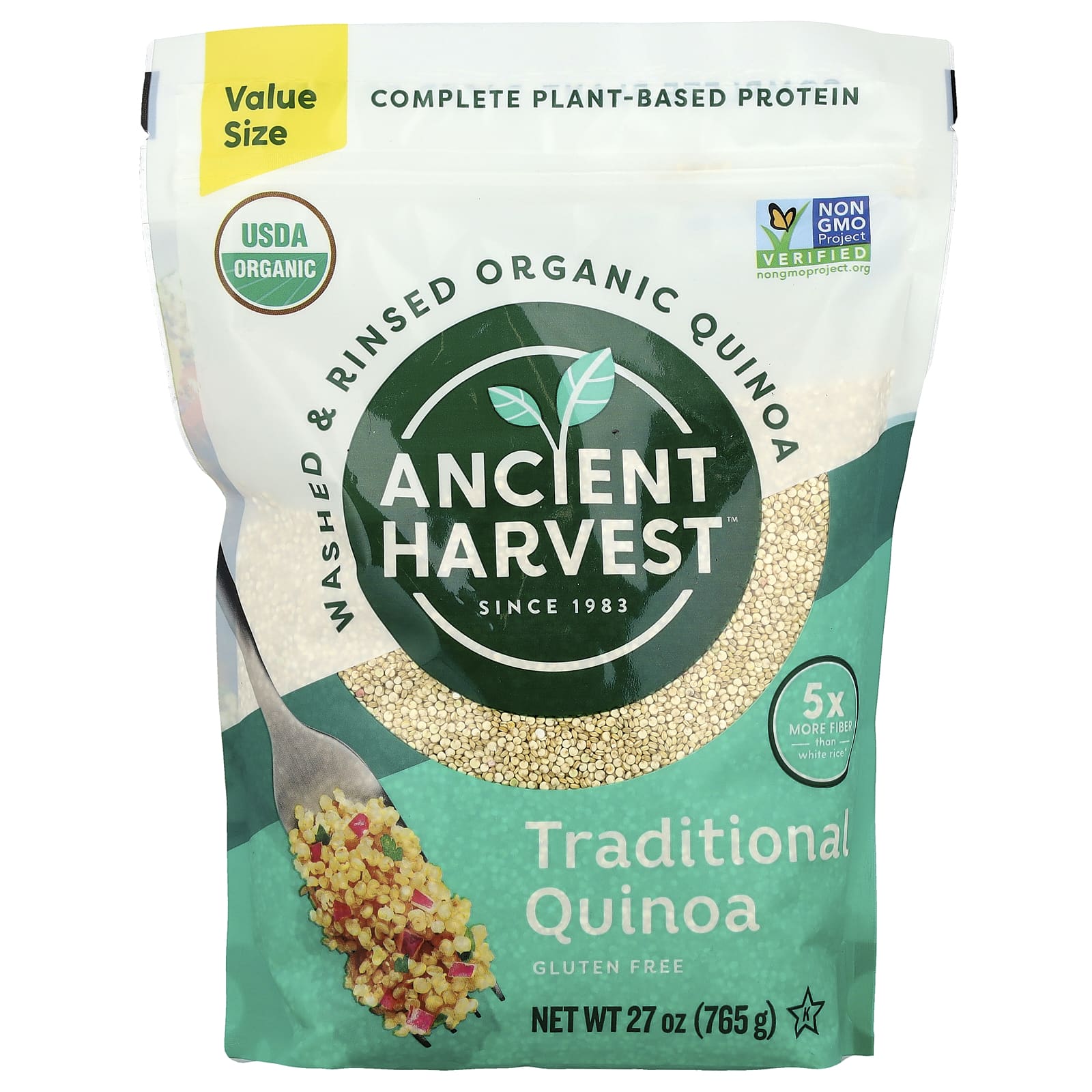 Ancient Harvest Organic Quinoa 27 oz - High-Fiber, Gluten-Free, USDA Certified - Image 1
