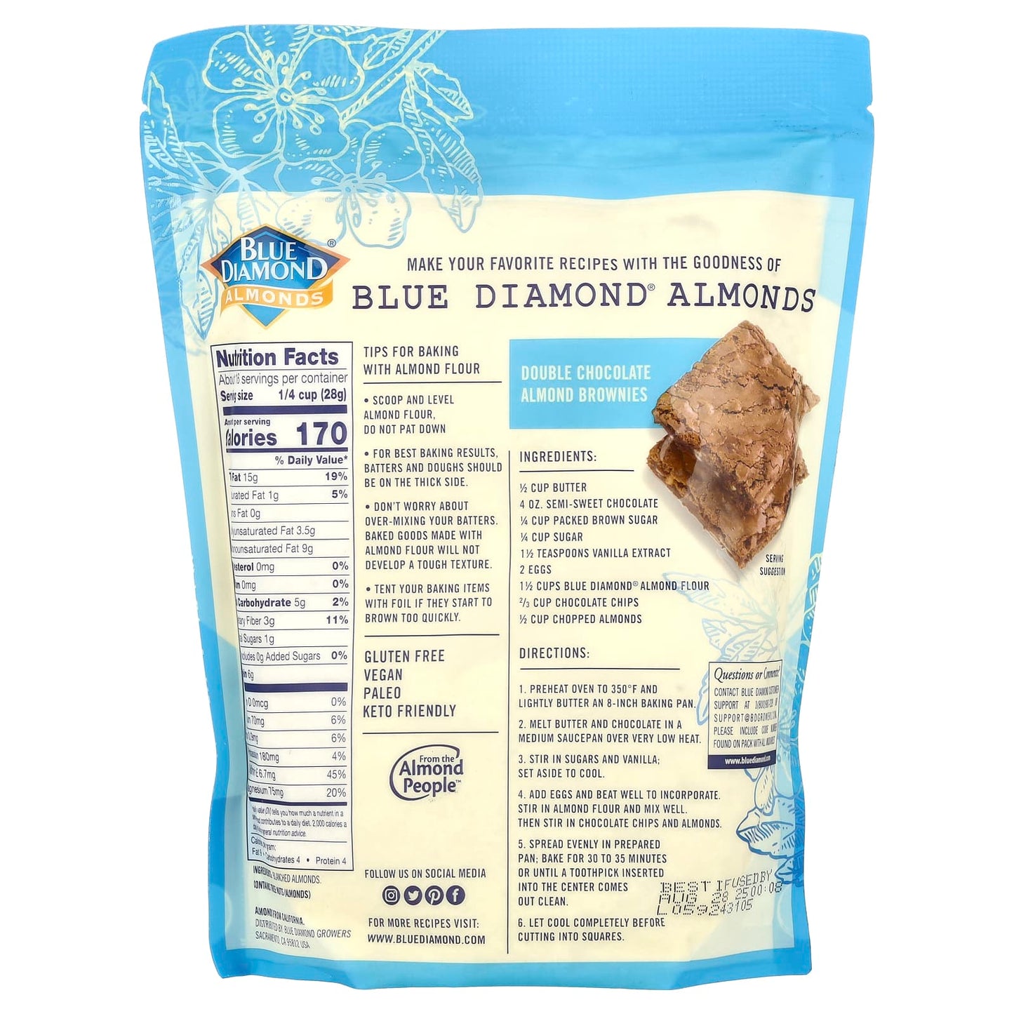 Blue Diamond Almond Flour, Finely Sifted, 16 oz - Gluten Free & Keto Friendly - Image 2