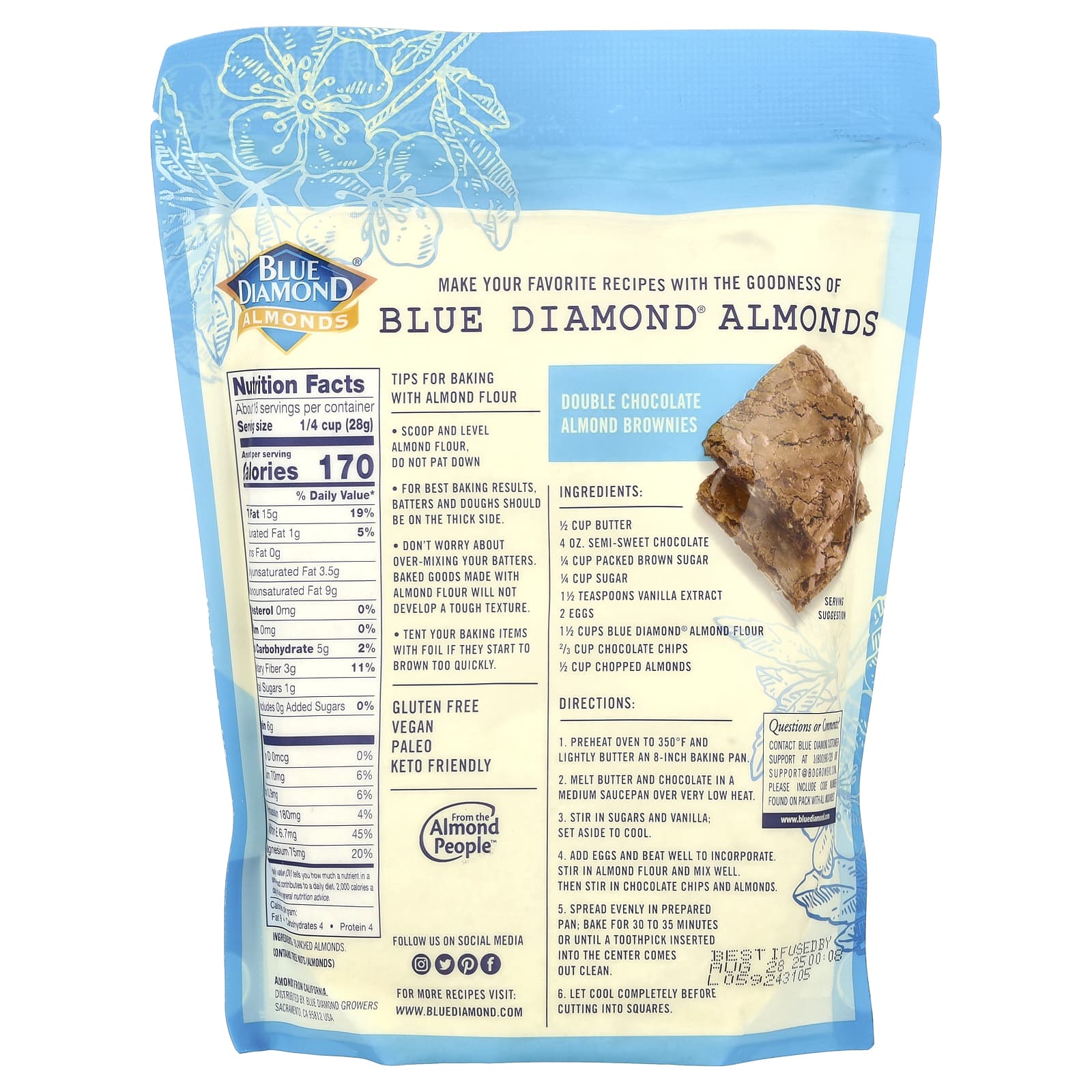 Blue Diamond Almond Flour, Finely Sifted, 16 oz - Gluten Free & Keto Friendly - Image 2