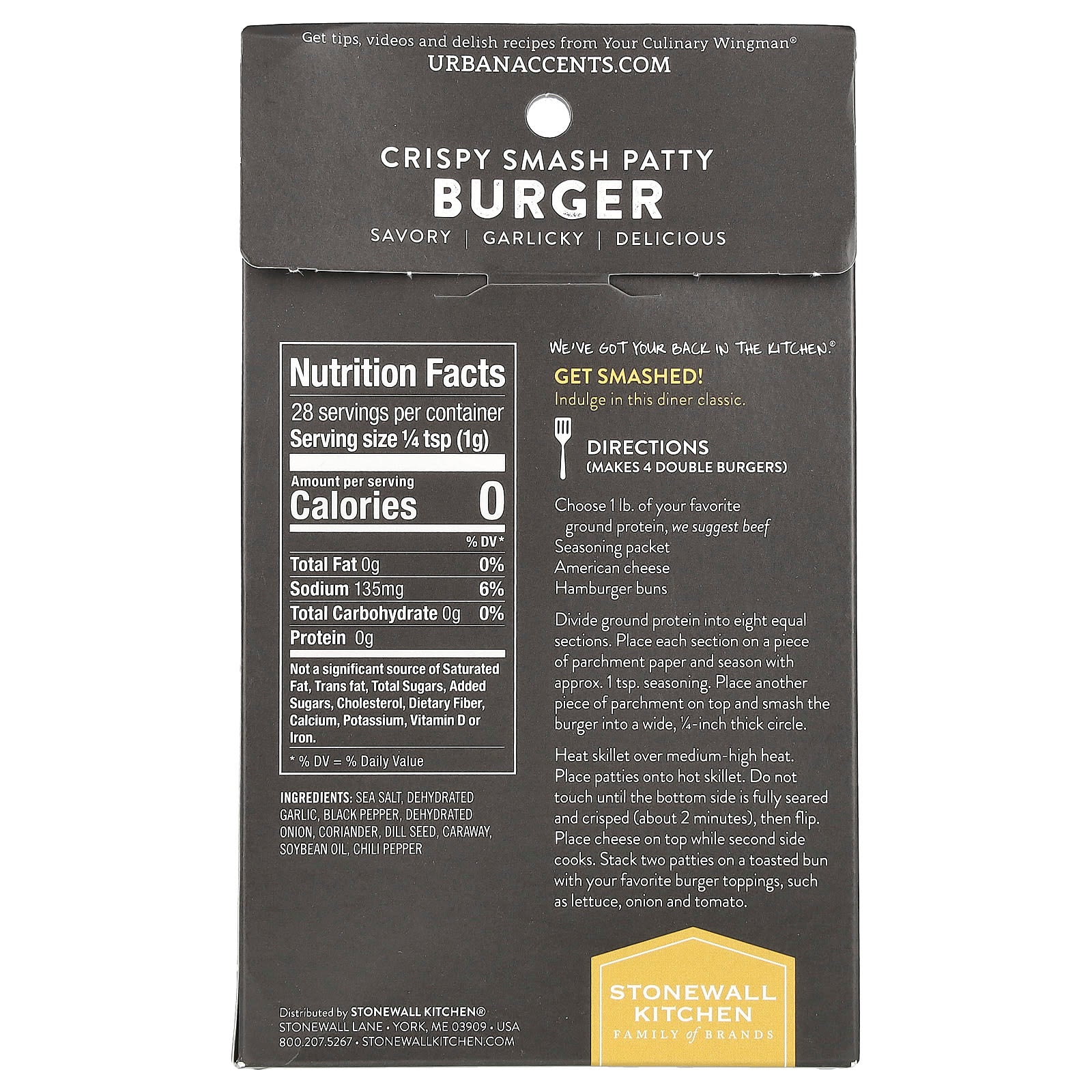 Urban Accents, Crispy Smash Patty Burger, Classic Steakhouse Mix, 1 oz (28 g) - Image 2