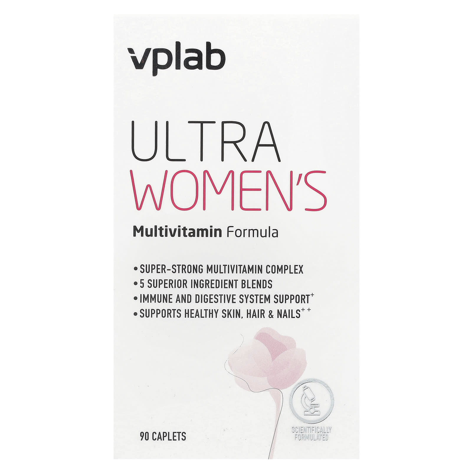 Vplab, Ultra Women’s Multivitamin Formula, 90 Caplets - Image 1