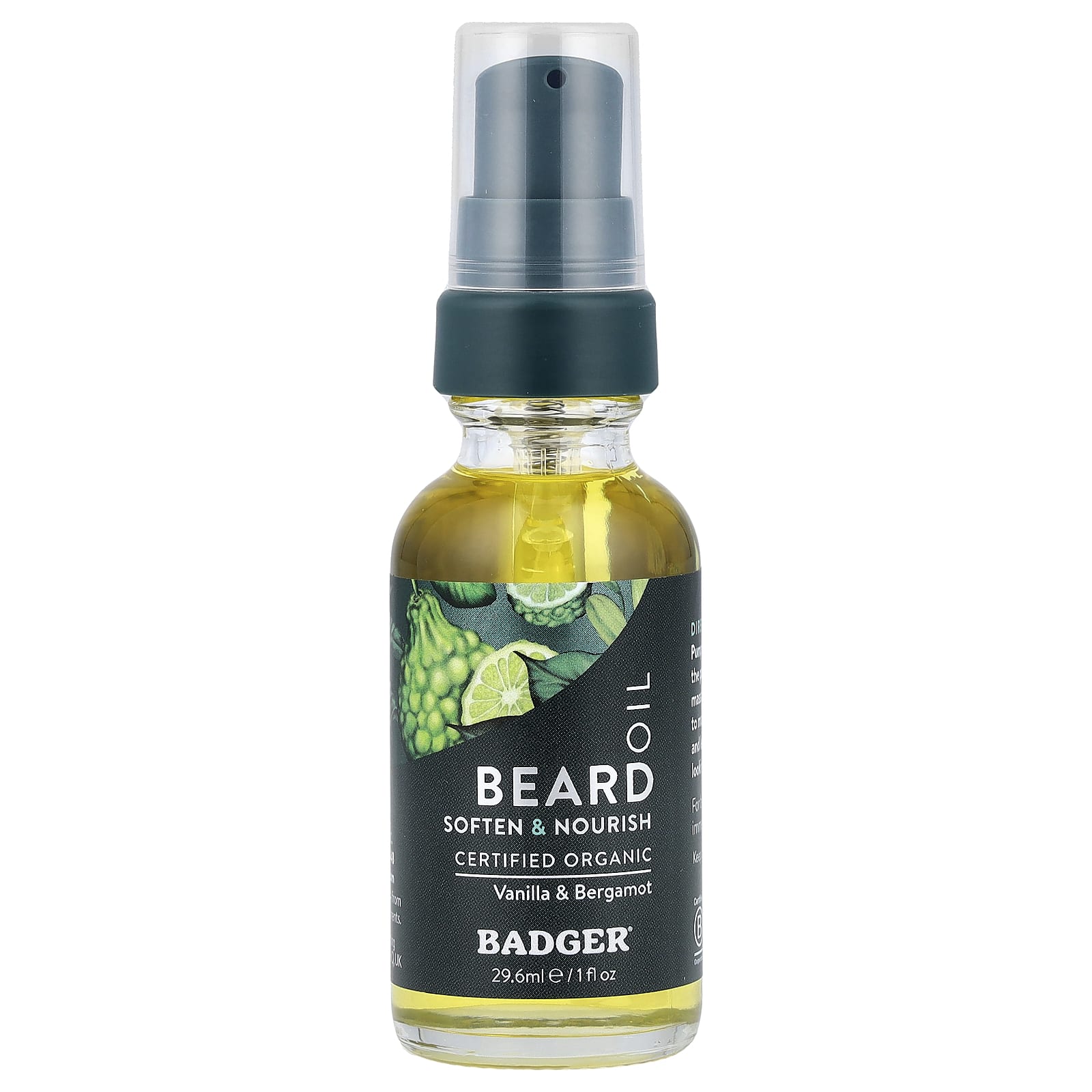 Moisturizing Beard Oil for Men - Vanilla & Bergamot, USDA Organic - Image 1