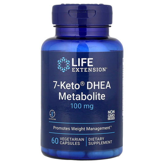 Life Extension, 7-Keto® DHEA Metabolite, 100 mg, 60 Vegetarian Capsules - Image 1