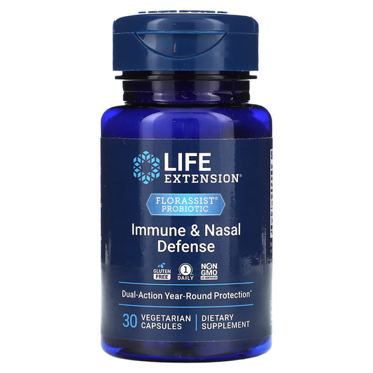 Life Extension, FLORASSIST Probiotic, Immune & Nasal Defense, 30 Vegetarian Capsules - Image 1