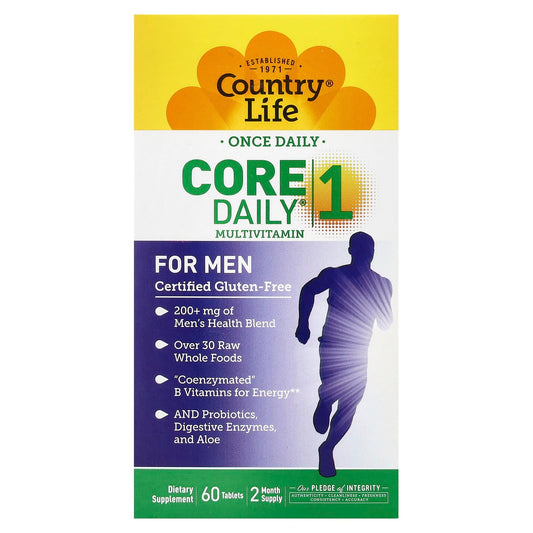 Country Life Core Daily 1 Multivitamin for Men, 60 Tablets - Image 1