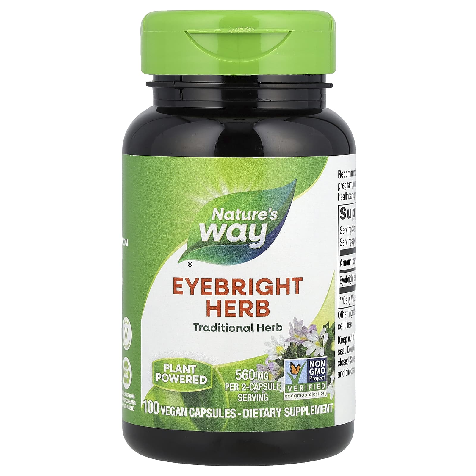 Nature's Way, Eyebright Herb, 560 mg, 100 Vegan Capsules (280 mg per Capsule)