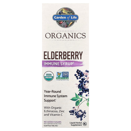 Organic Elderberry Immune Syrup for Year-Round Support - Image 1