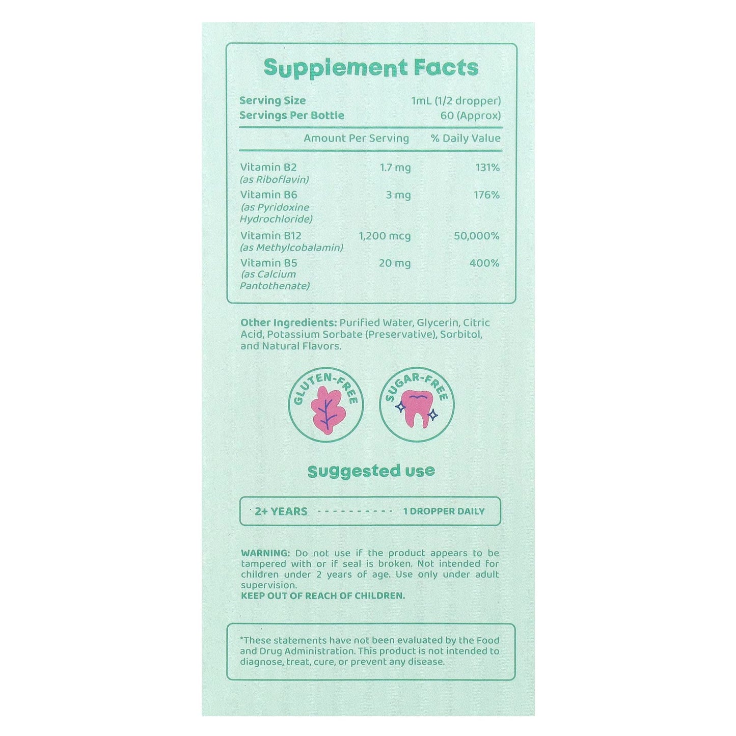 Burst B12 Liquid Vitamin Supplement by JoySpring, Sugar-Free & Gluten-Free - Image 2