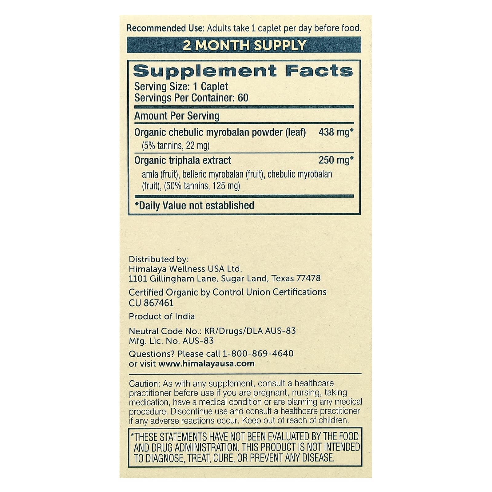 Himalaya Organic Triphala Capsules for Colon Cleanse and Detox - Image 2