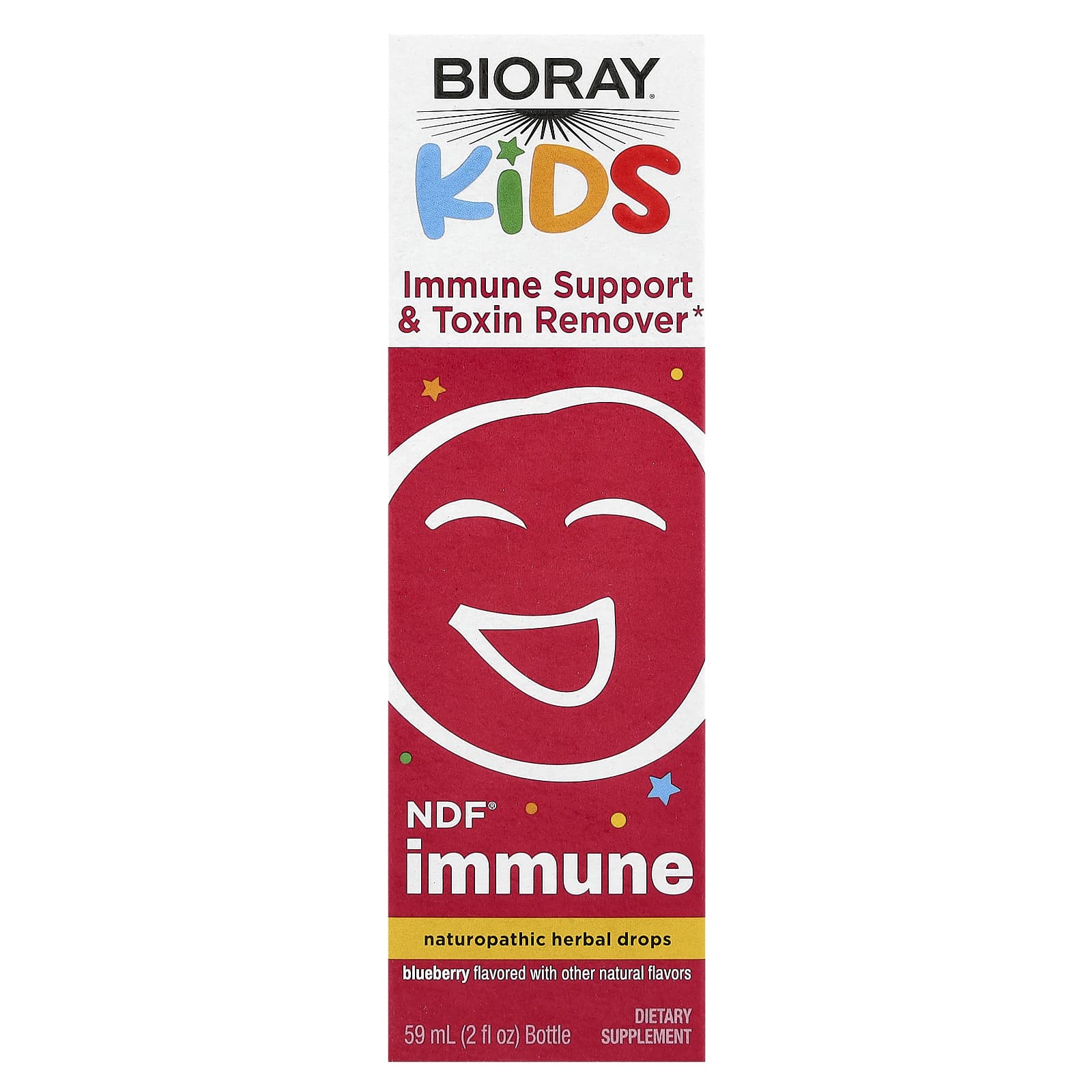 Bioray, Kids, Immune Support & Toxin Remover, Blueberry, 2 fl oz (59 ml)