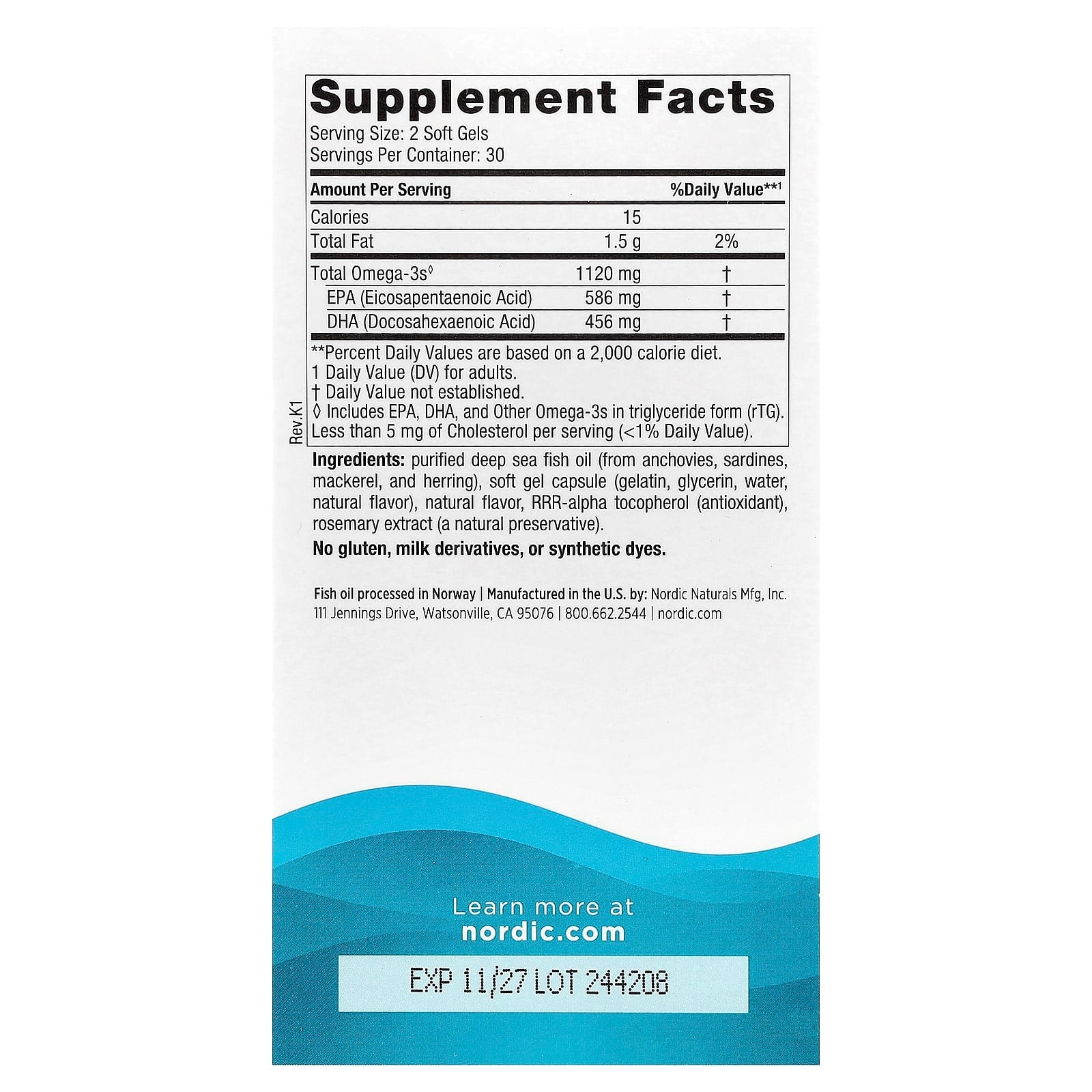 Nordic Naturals, Ultimate Omega® 2X, Strawberry, 60 Mini Soft Gels (560 mg per Soft Gel) - Image 2